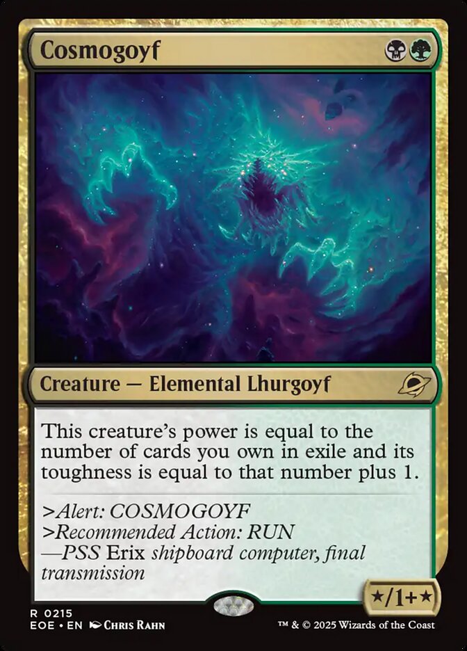 the card Cosmogoyf from Edge of Eternities.