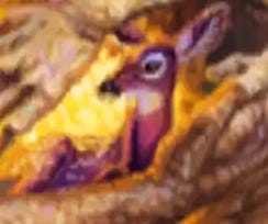 closeup of the deer in Verilax the Havenskin.
